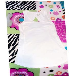 *Snow White Diamond Back Workout Top